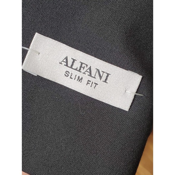 Alfani Men Black Long Sleeve Single Breasted Two Buttons Fitted Blazer Size 38L - Picture 4 of 12